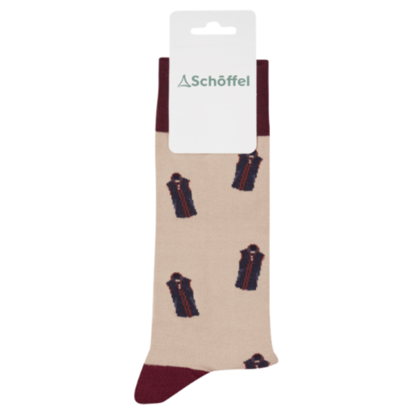 Schoffel Mens Single Cotton Sock - Stone Oakham
