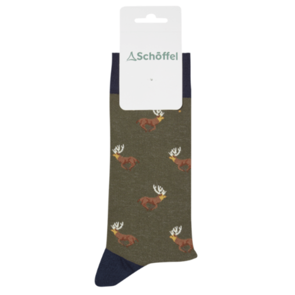 Schoffel Mens Single Cotton Sock - Forest Stag