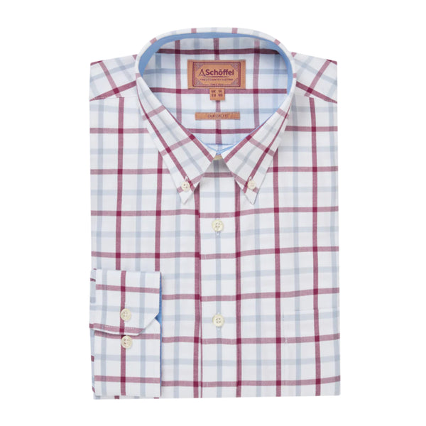 Schoffel Mens Brancaster Classic Shirt - Mountain Blue Check