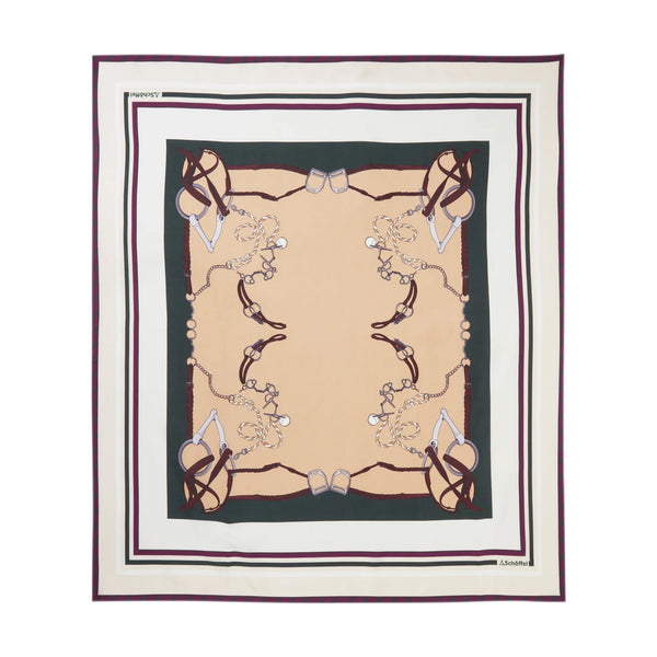 Schoffel Hathersage Silk Scarf - Bridle Stripe