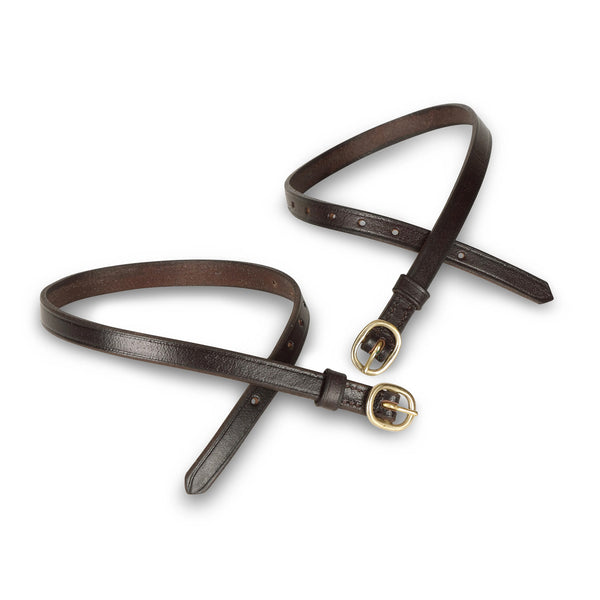 Shires Velociti GARA Leather Spur Straps - Brown
