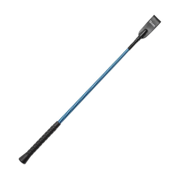 Shires Rubber Grip Whip - Navy/Baby Blue