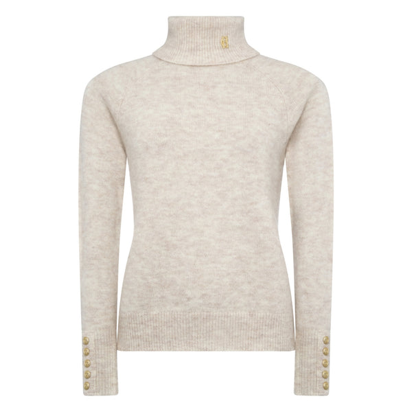 Holland Cooper Ladies Tori Roll Neck Knit - Barley