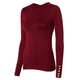 Holland Cooper Ladies Buttoned Knit Crew Neck - Wine