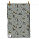 Emily Cole Black Labrador Pattern Tea Towel