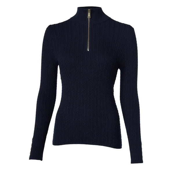 Holland Cooper Ava Quarter Zip Knit - Ink Navy