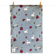 Emily Cole Grey Horse & Roses Tea Towel