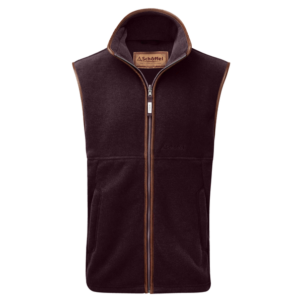 Schoffel Mens Oakham Fleece Gilet - Port