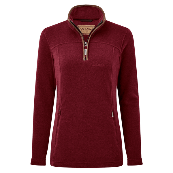 Schoffel Ladies Tilton II 1/4 Zip Fleece - Claret