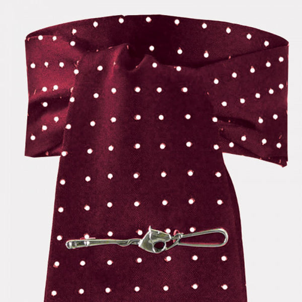 Equetech Pin Spot Riding Stock - Maroon/White