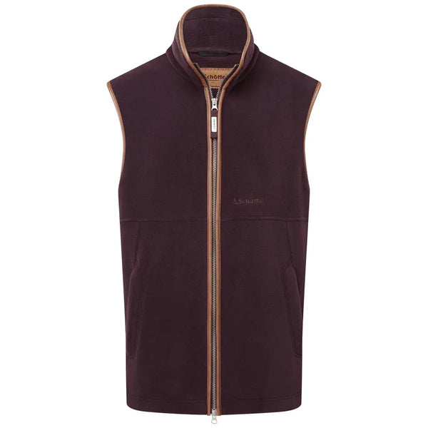 Schoffel Mens Oakham Fleece Gilet - Port