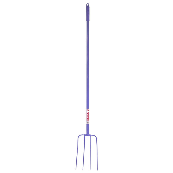 Red Gorilla 4-Prong Long Handle Manure Fork - Purple
