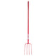 Red Gorilla 4-Prong Long Handle Manure Fork - Red
