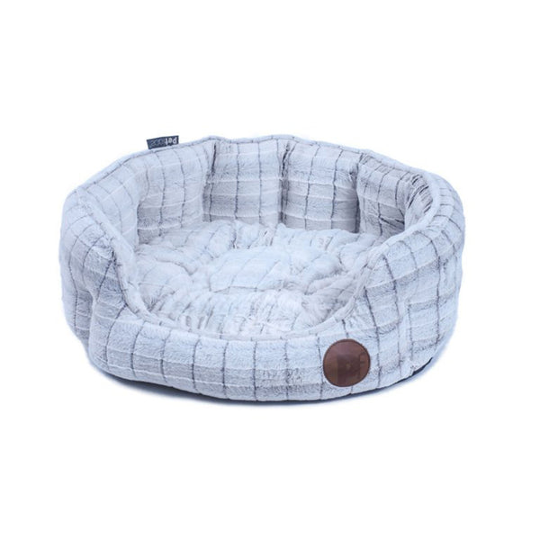 White Plush Oval Bed
