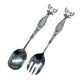 Orchid Designs Long Metal Stag Salad Servers
