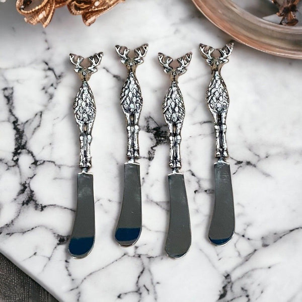 Orchid Designs Metal Stag Butter Spreaders