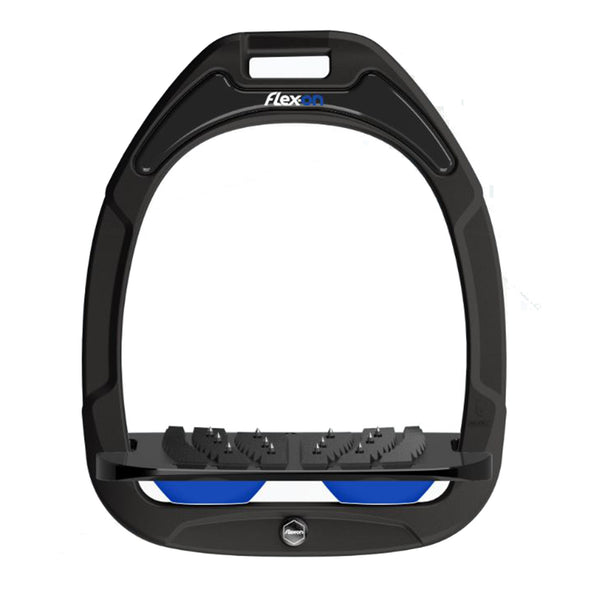 Flex-On Green Composite Inclined Ultra-Grip Stirrups - Black/Royal