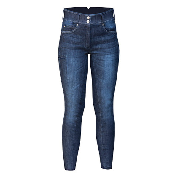 Equetech Ultimo Denim Grip Breeches - Blue Denim