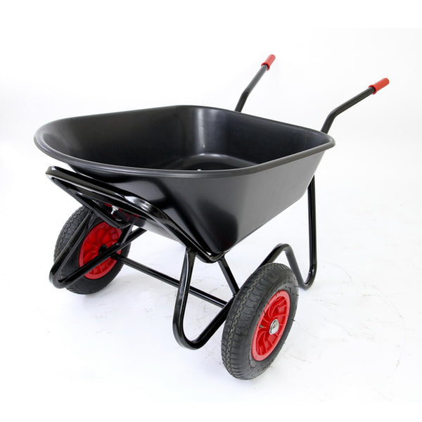 BullBarrow Mammoth Duo Wheelbarrow - Black