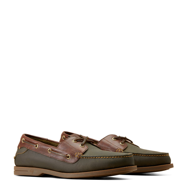 Ariat Mens Antigua Deck Shoe - Olive Night
