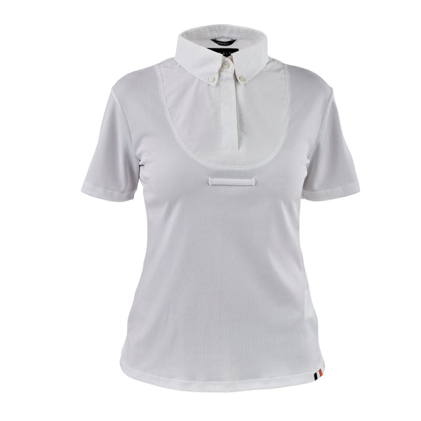 Aubrion Young Rider Short Sleeve Tie Shirt - White