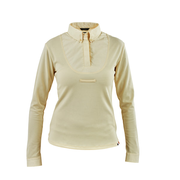 Aubrion Ladies Long Sleeve Tie Shirt - Yellow