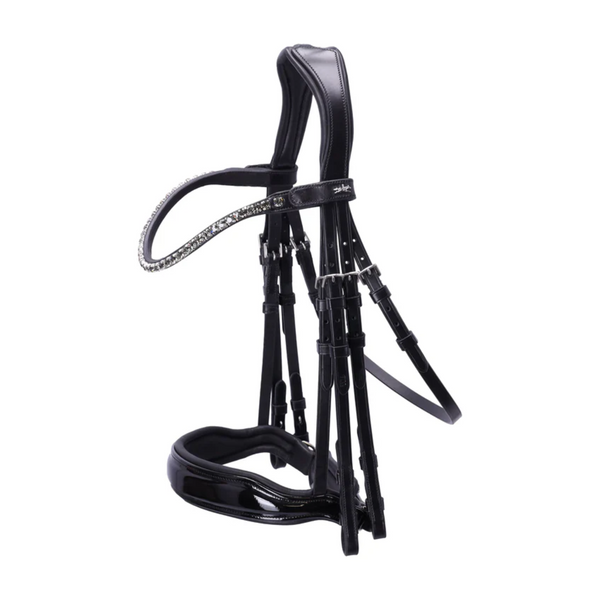 Schockemohle Milazzo Bridle - Black/Patent/Grey