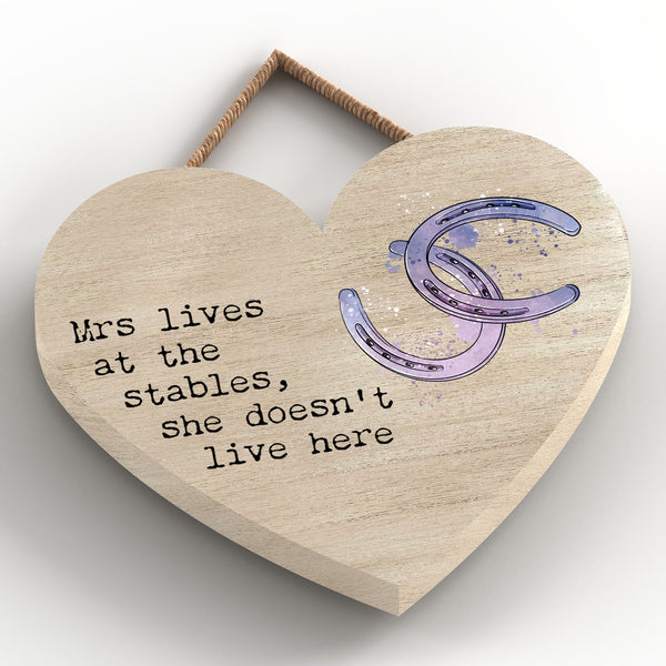 Lives At The Stables Small Heart Plaque