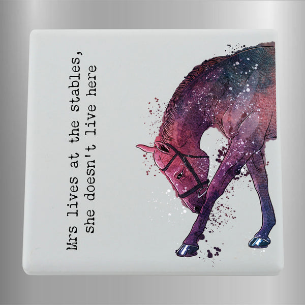 Lives at The Stables Ceramic Magnet