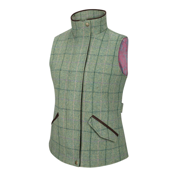 Hoggs of Fife Ladies Roslin Tweed Waistcoat - Spring Bracken