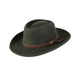 Hoggs of Fife Perth Crushable Felt Hat - Olive
