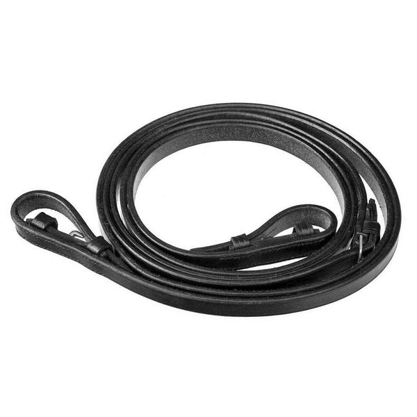 EcoRider Plain Leather Grip Reins 5/8 - Black