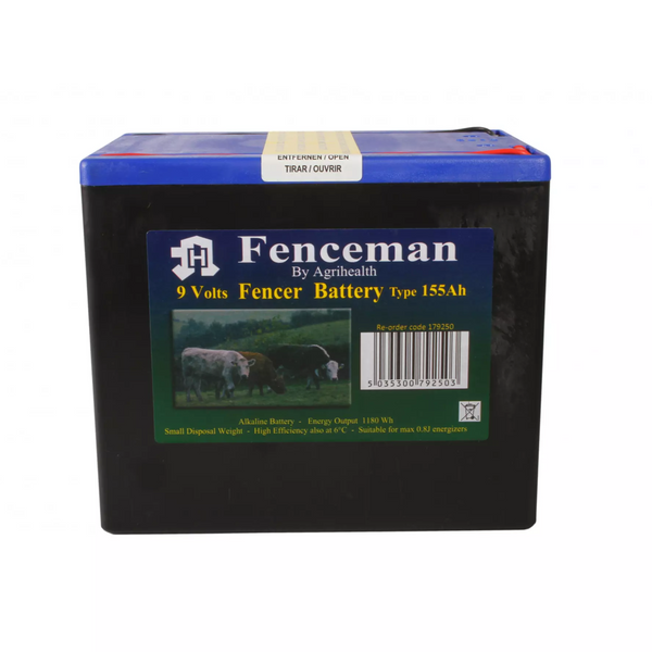 Fenceman Fencer Battery 9 Volts 155AH