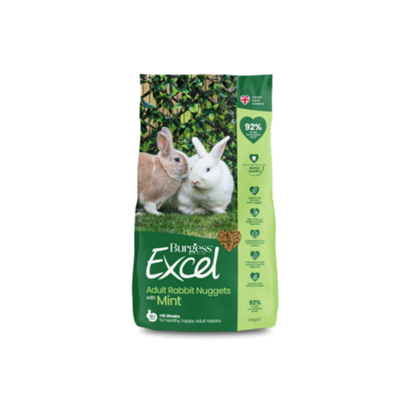 Burgess Excel Adult Rabbit Nuggets - Mint 1.5kg