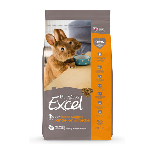 Burgess Excel Indoor Rabbit Nuggets - 1.5kg