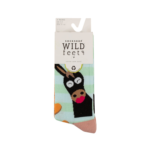 Wild Feet Ladies Cotton Crew Sock - Simply the Beaa-st