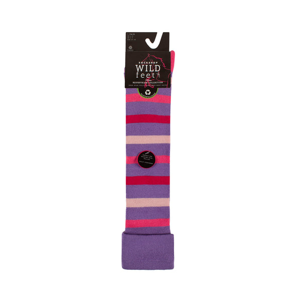 Wild Feet Kids Bamboo Welly Socks - Purple