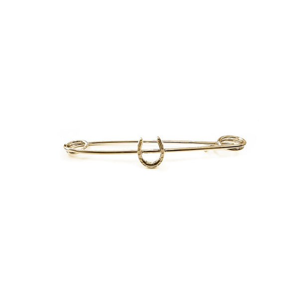 Equetech Traditional Horseshoe Stock Pin - Gold