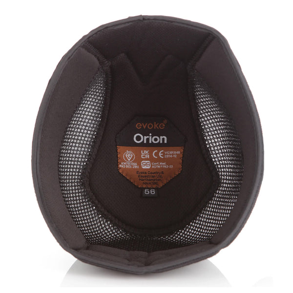 Evoke Orion Removable Crown Padded Helmet Liner - Black