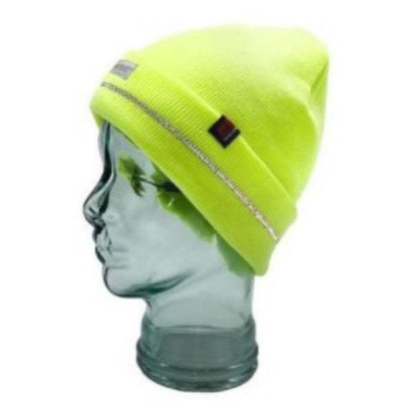 Platinum Marlow HiViz Knitted Beanie - Yellow