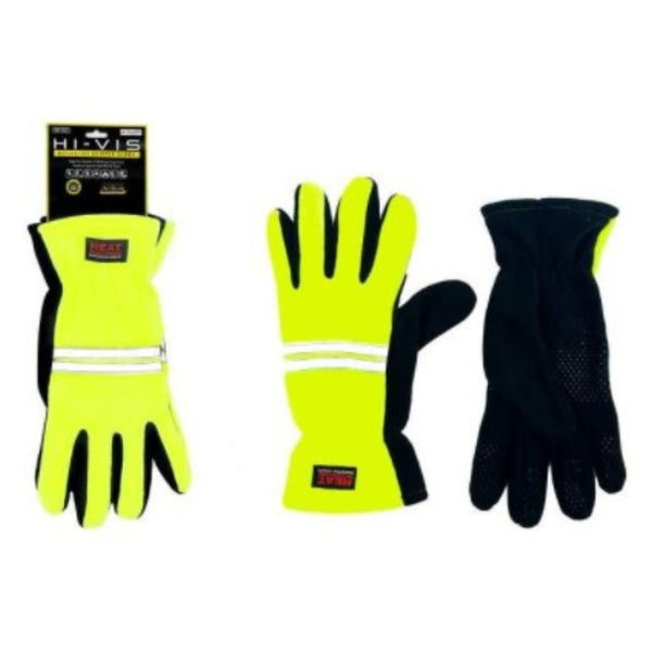 Platinum Walton HiViz Reflective Fleece Gloves - Yellow