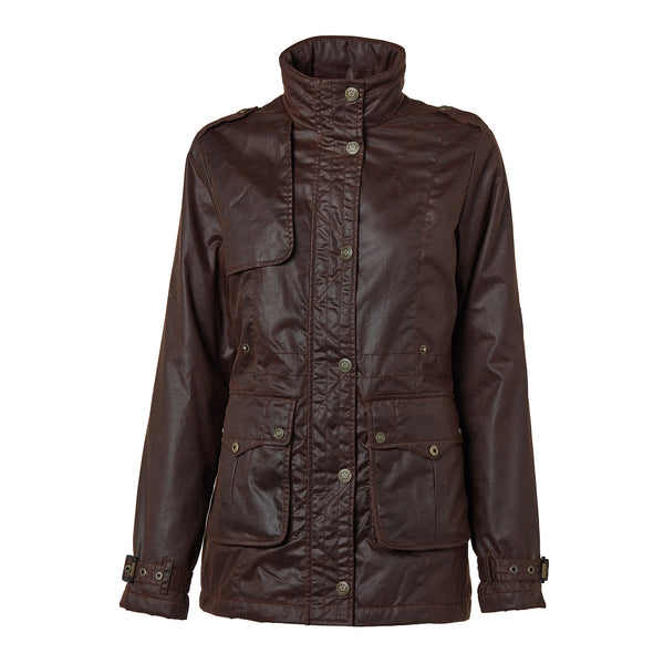 Holland Cooper Durham Wax Jacket - Chocolate