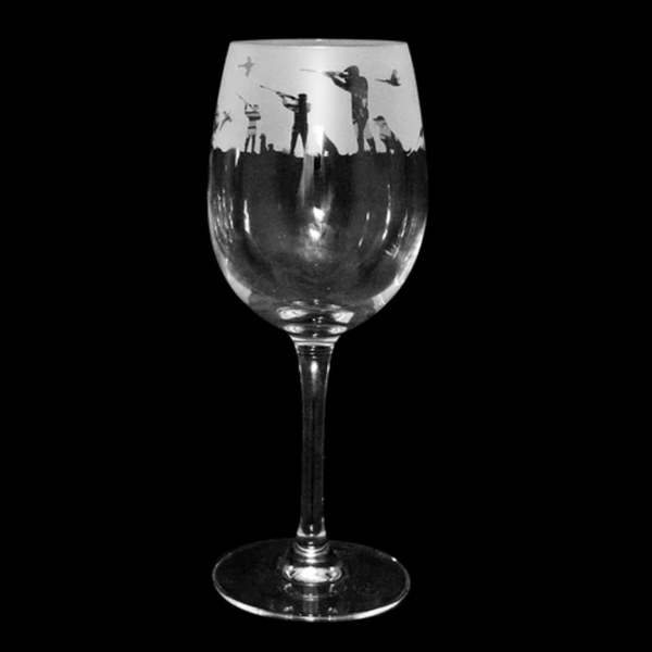 The Milford Collection Shooting Scene Wine Glass