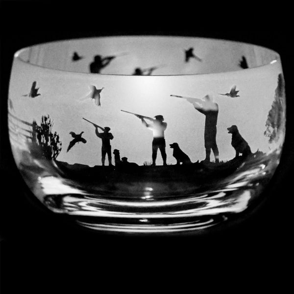 The Milford Collection Shooting Scene Small Crystal Bowl