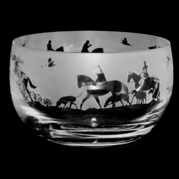 MILFORD HUNTING CRYSTAL BOWL - O/S
