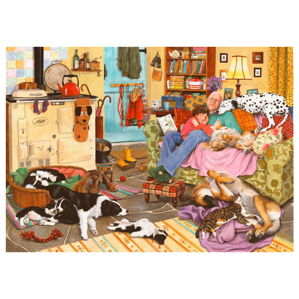 The House Of Puzzles Dog Tired 1000 Piece Jigsaw