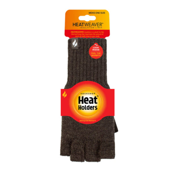 Heat Holders Mens Skala Fingerless Gloves - Forest Green