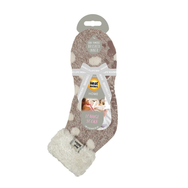 Heat Holders Ladies Mila Lounge Socks - Dusky Brown