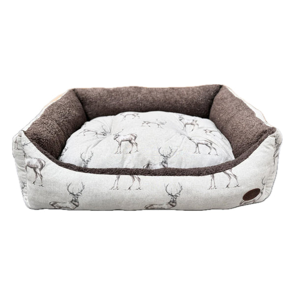 Snug and Cosy Rectangle Bed - Moorland Stag