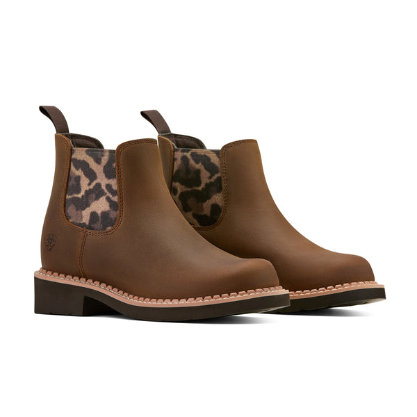 Ariat Youth Fatbaby Chelsea Western Boot - Distressed Brown